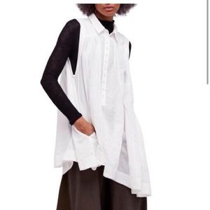 Free People Young Spirit High/low Top In White